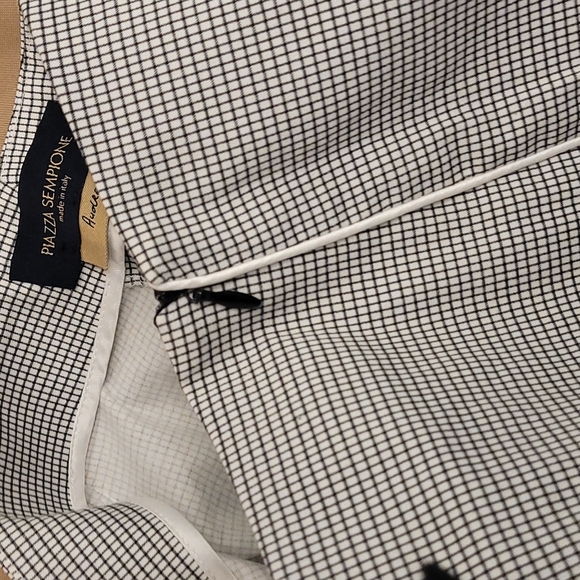 Piazza Sempione black and white grid Audrey pants - Size 6 - Picture 7 of 12